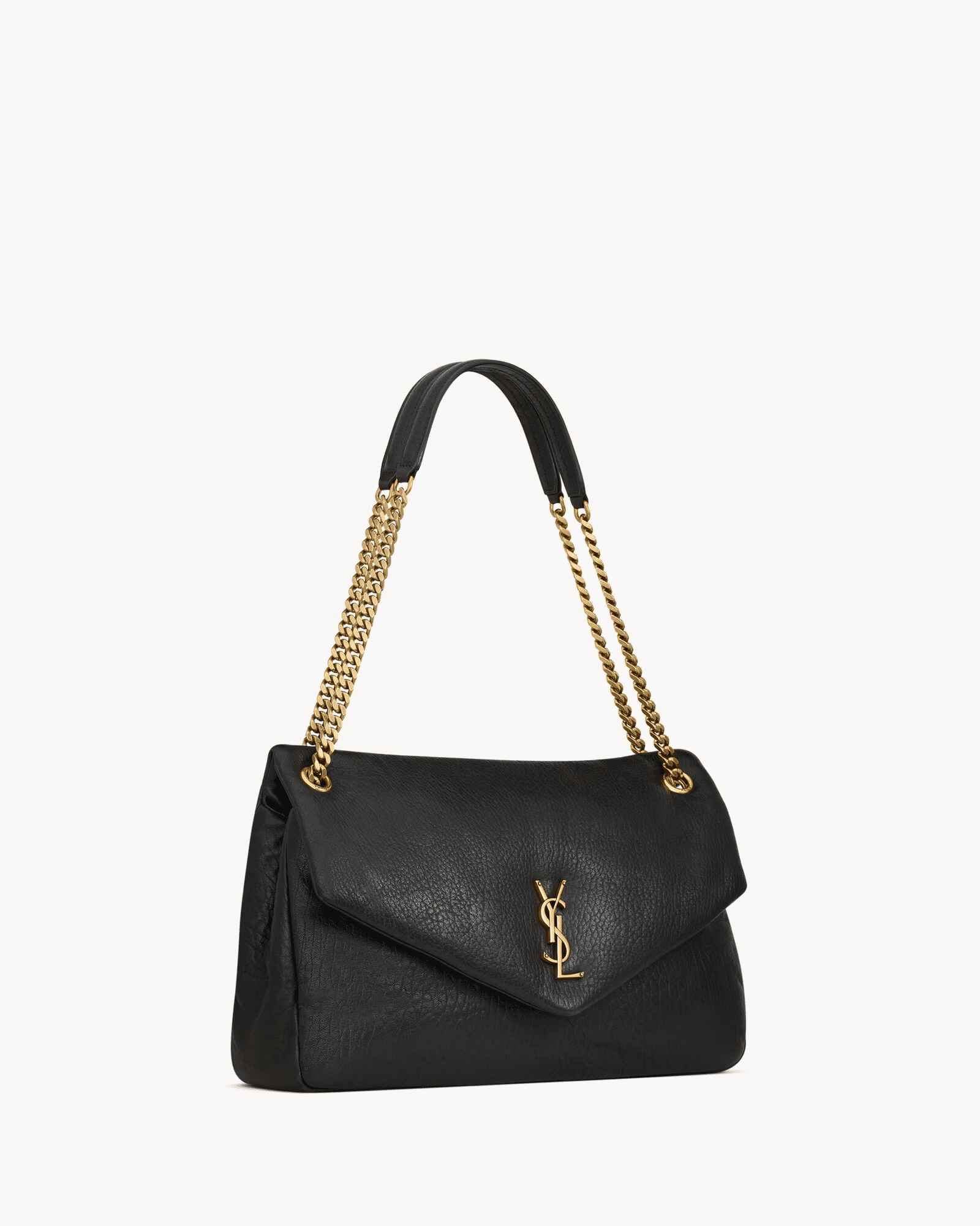 Saint Laurent Calypso large in grained lambskin