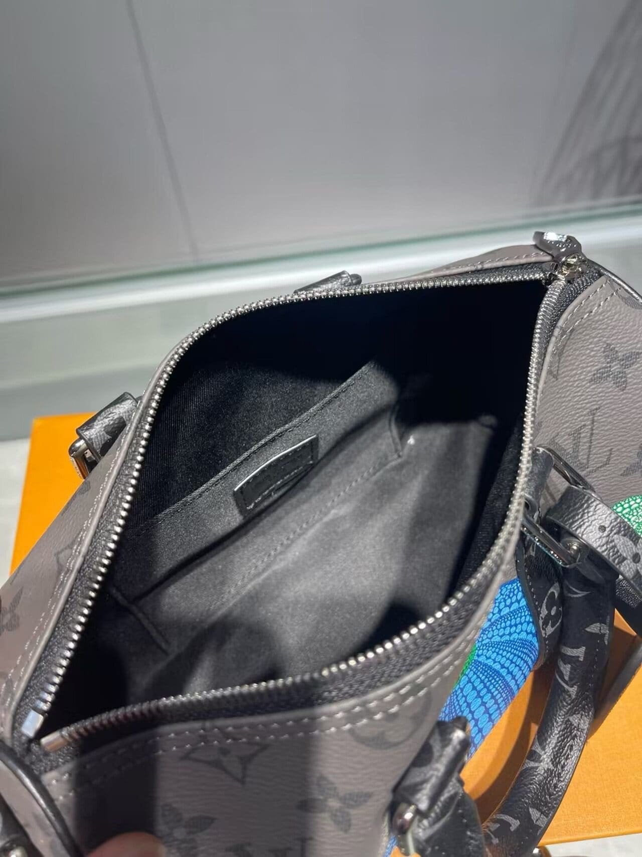 Louis Vuitton Kusama Reverse Monogram Eclipse Keepall 25