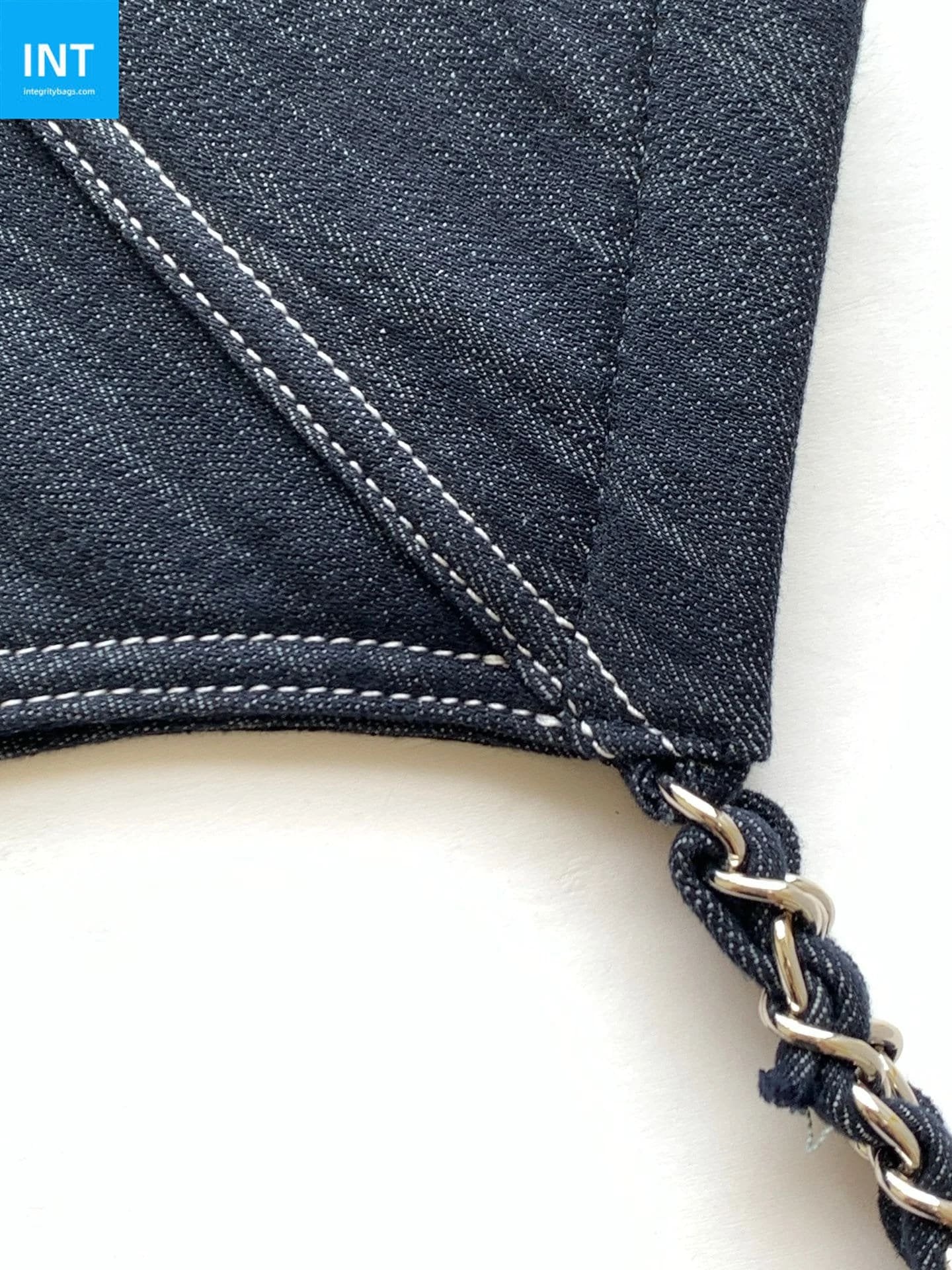Chanel 25 Tote Bag Navy Blue 48cm Denim Leather