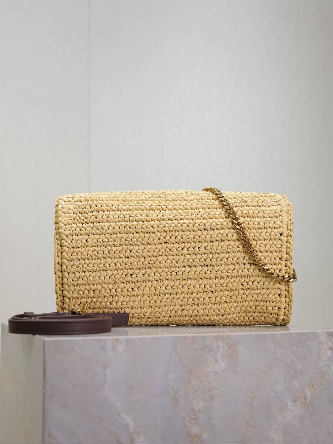 Saint Laurent kate 99 tassel in raffia