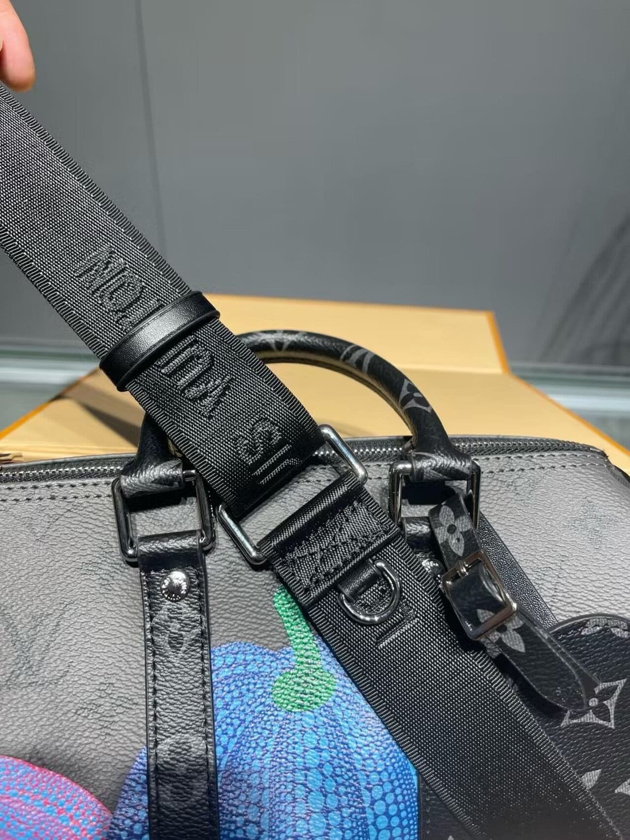 Louis Vuitton Kusama Reverse Monogram Eclipse Keepall 25