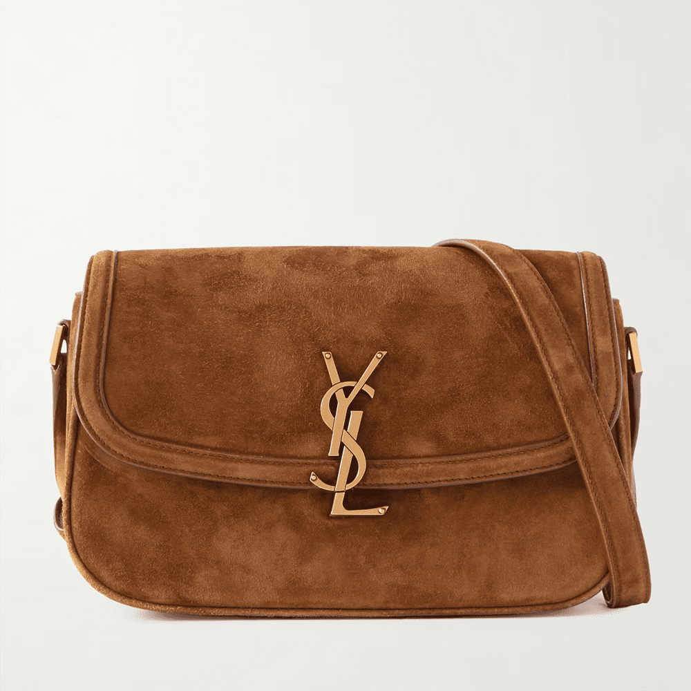 SAINT LAURENT Solferino medium suede shoulder bag