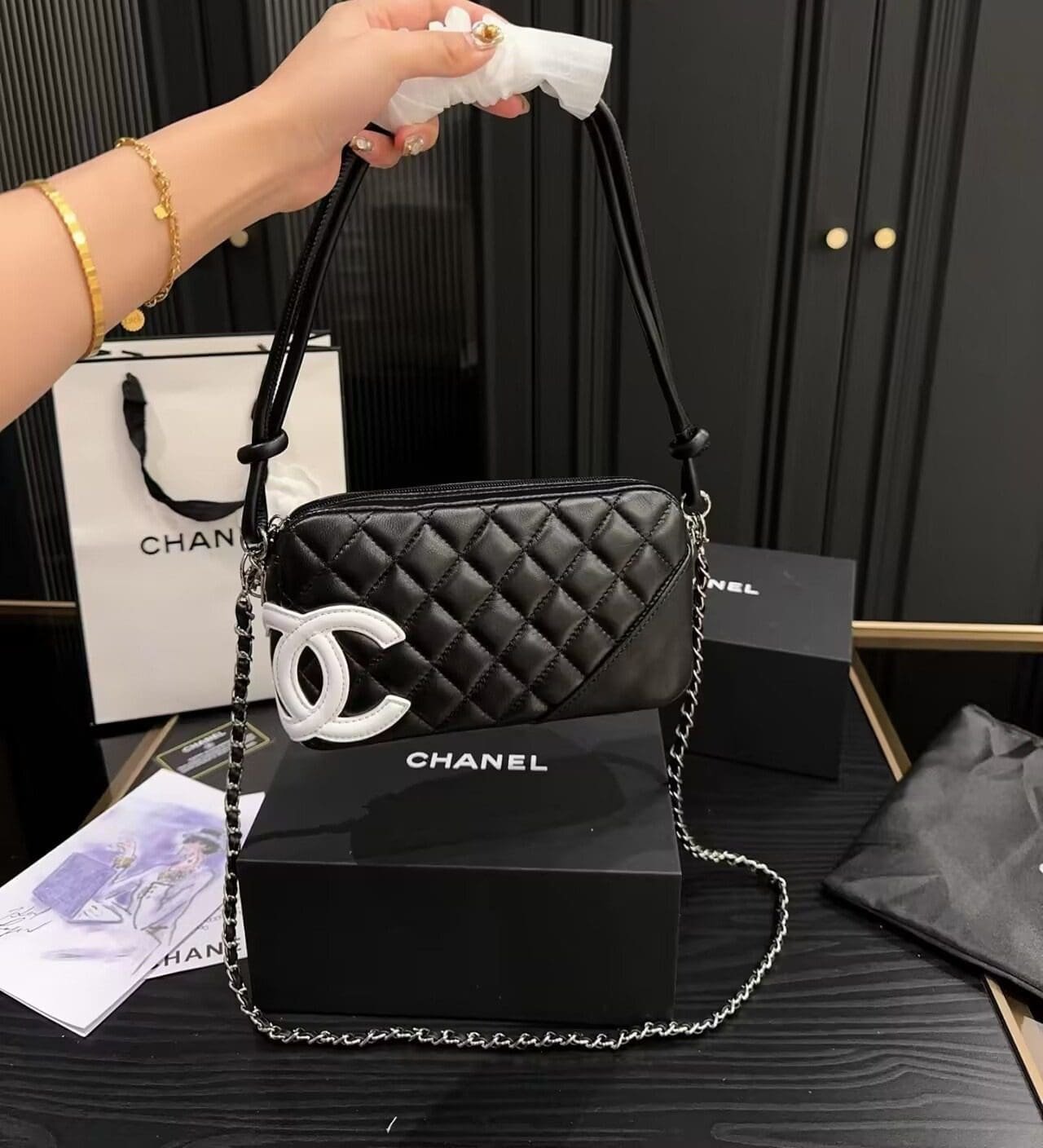 Chanel Cambon leather handbag