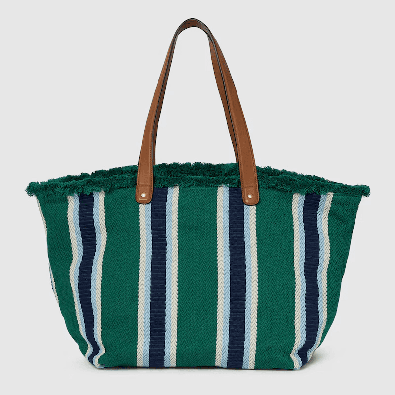 GUCCI EMBROIDERED MEDIUM CANVAS TOTE BAG