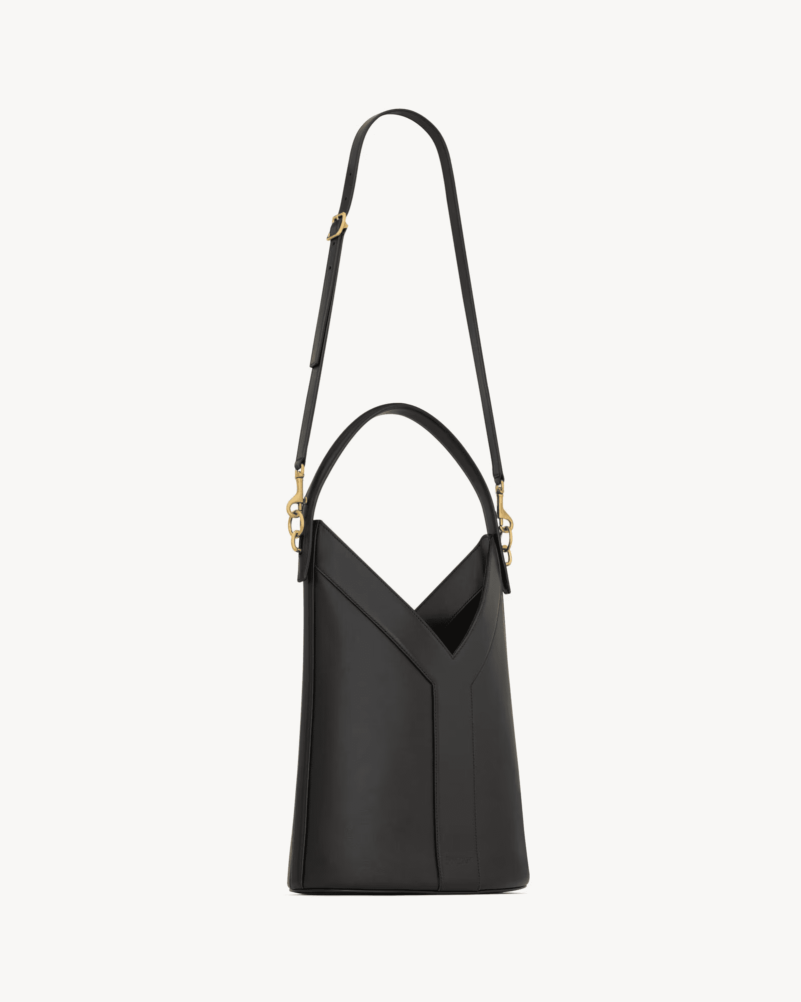 Saint Laurent Y top-handle bucket in leather