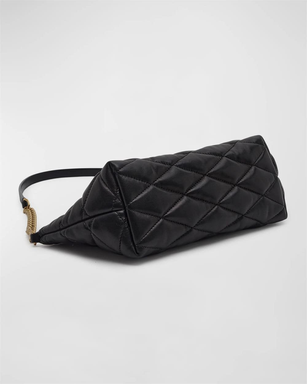 Saint Laurent Ziptop Mini Shoulder Bag in Quilted Smooth Leather
