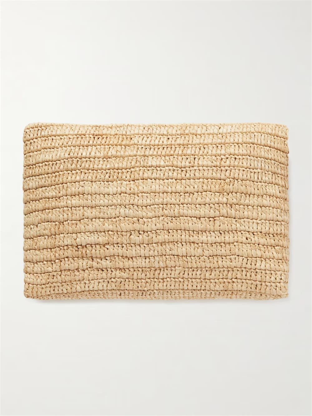 Saint Laurent Cassandre Large Envelope Pouch in Raffia