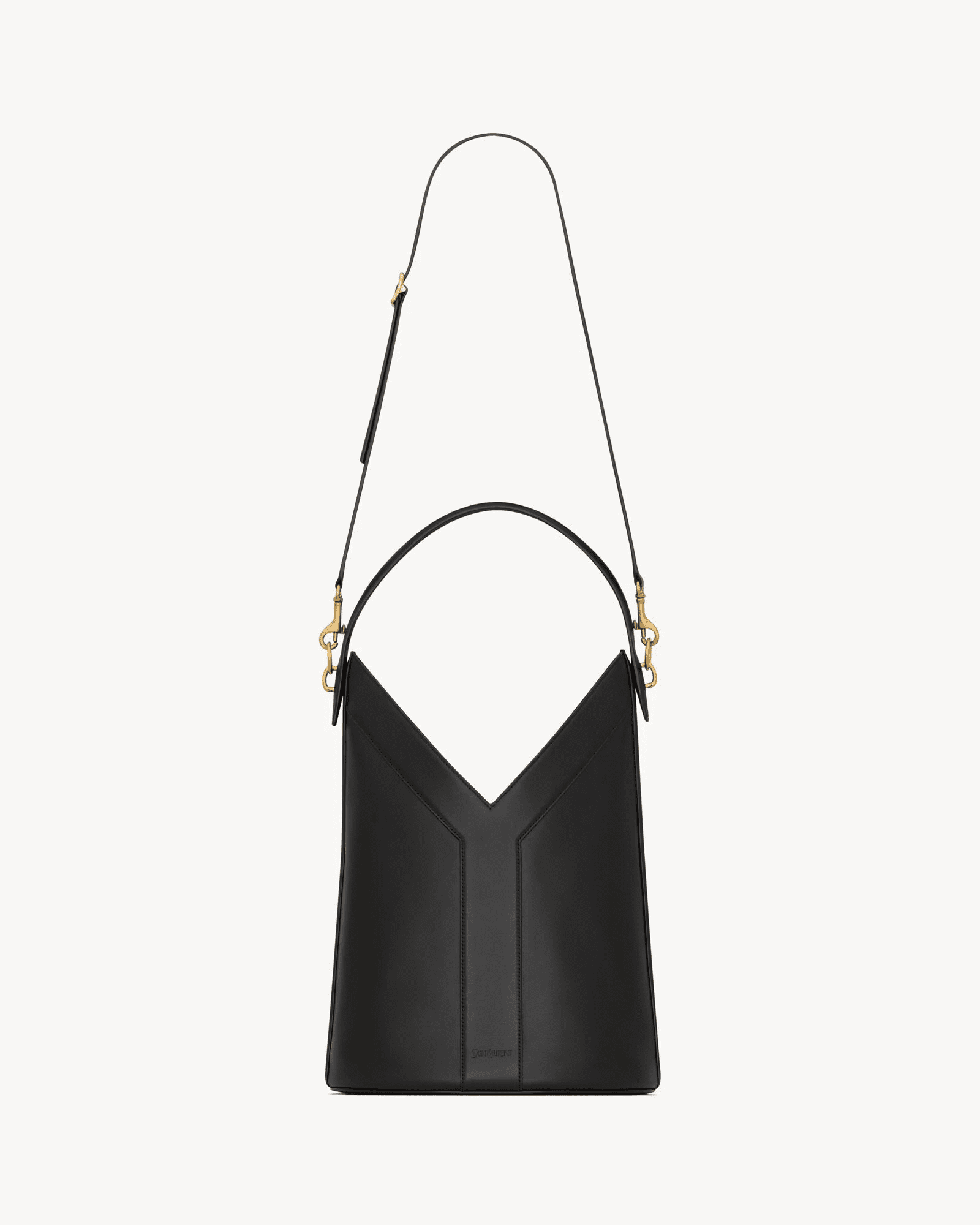 Saint Laurent Y top-handle bucket in leather