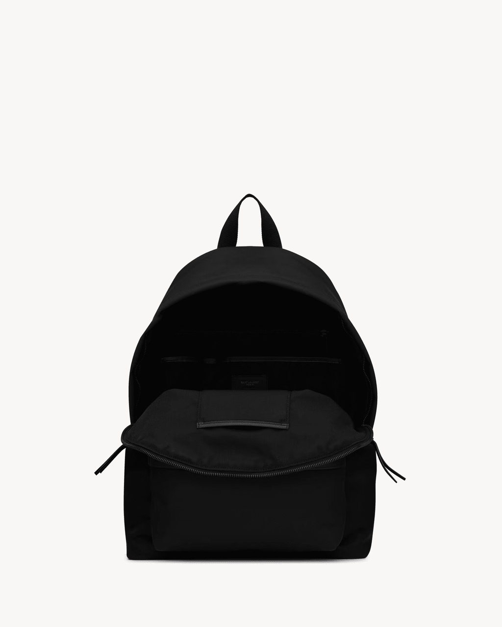 Saint Laurent City backpack in ECONYL®, smooth leather and nylon