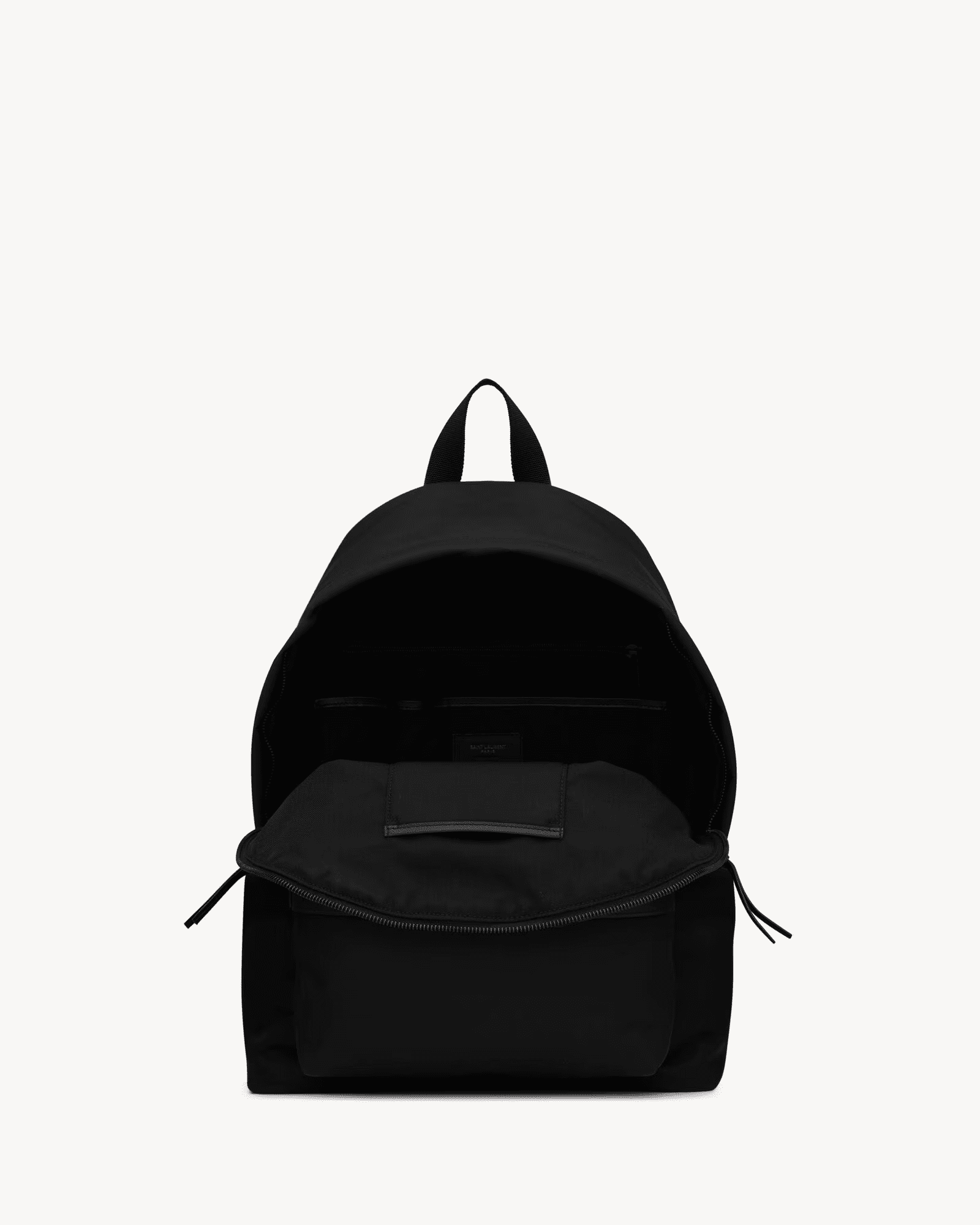 Saint Laurent City backpack in ECONYL®, smooth leather and nylon