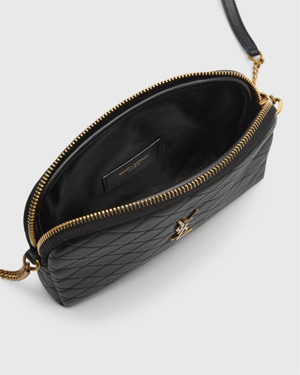 Saint Laurent Gaby Mini YSL Crossbody Bag in Quilted Leather