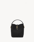 Saint Laurent le 37 in woven raffia and vegetable-tanned leather