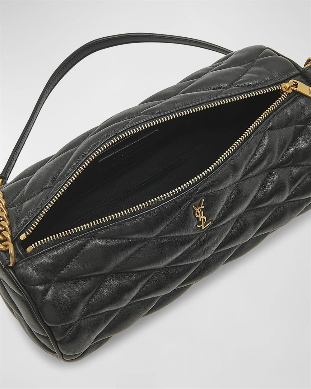 Saint Laurent Sade Medium YSL Tube Shoulder Bag in Quilted Smooth Leather