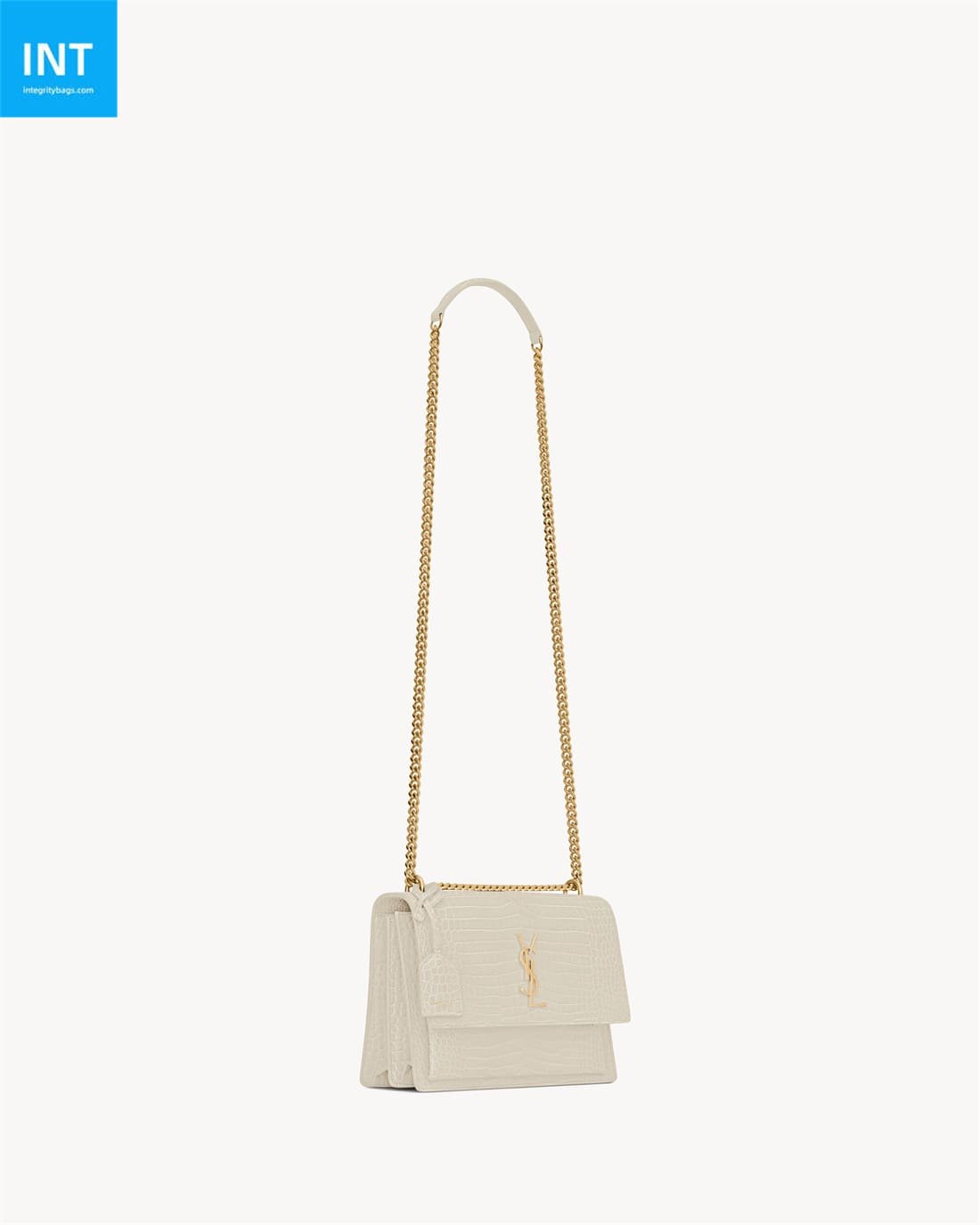 Saint Laurent SUNSET MEDIUM IN CROCODILE-EMBOSSED LEATHER