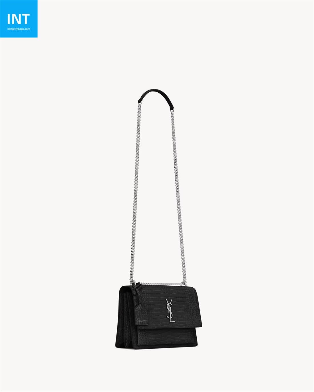 Saint Laurent SUNSET MEDIUM IN CROCODILE-EMBOSSED LEATHER