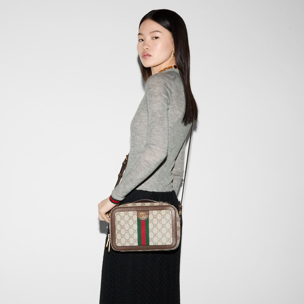GUCCI Ophidia small crossbody bag with Web