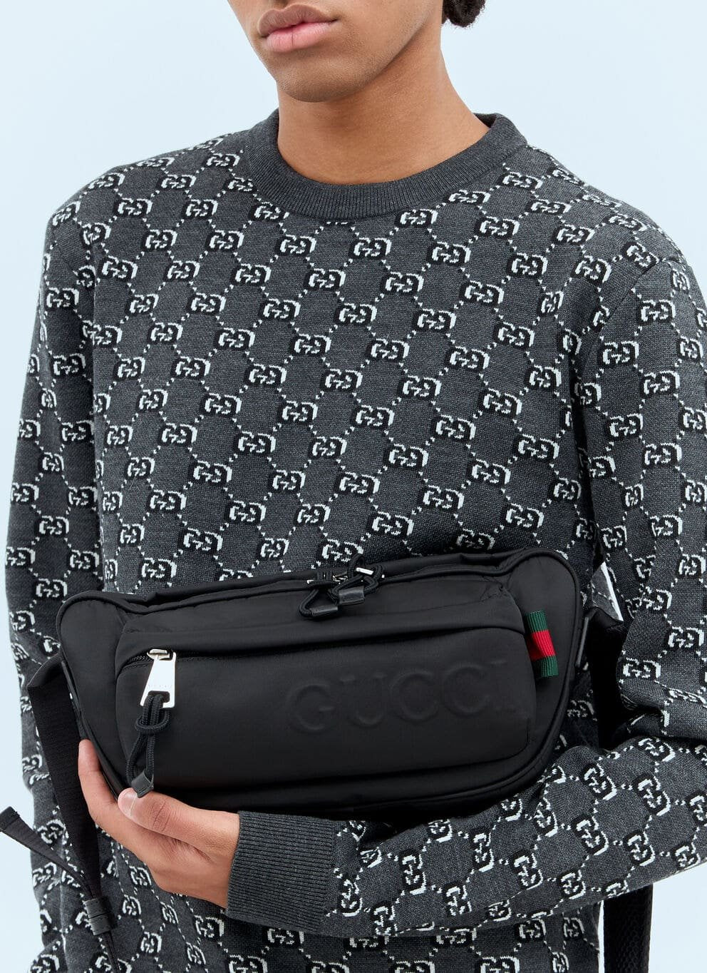 Gucci Embossed Logo Small Crossbody Bag