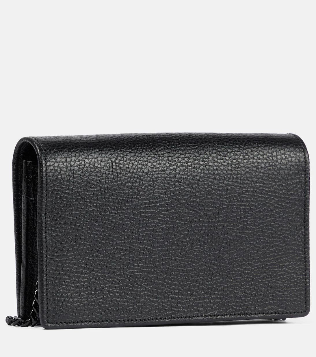 Gucci GG Marmont leather wallet on chain