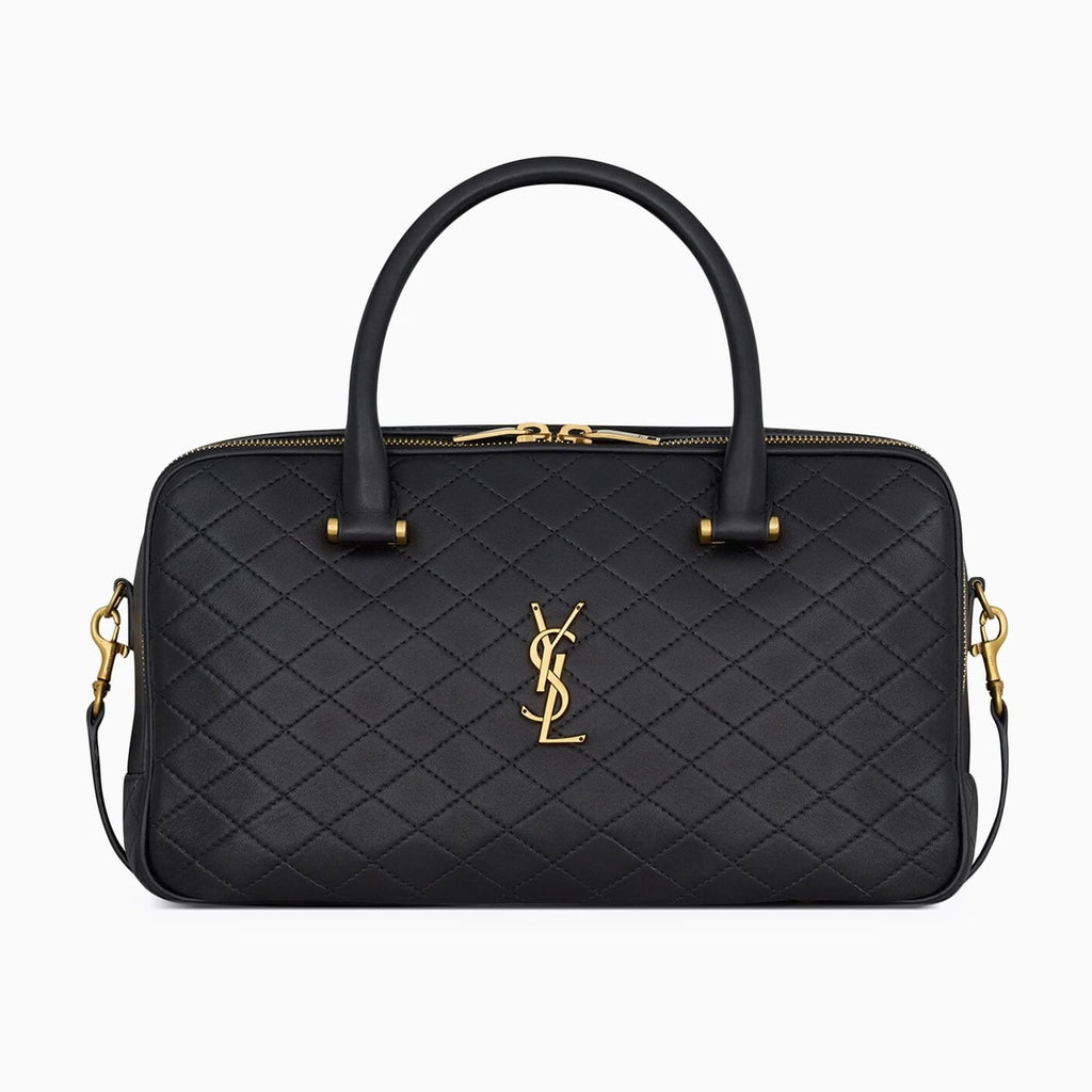 SAINT LAURENTOUT Lyia Duffle Bag in Quilted Lambskin