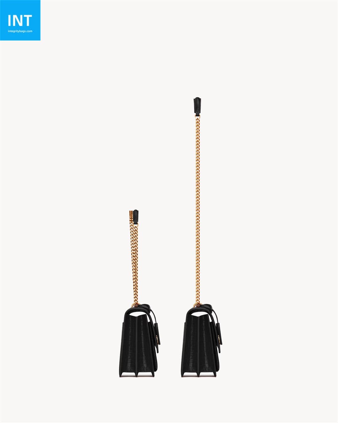Saint Laurent SUNSET MEDIUM IN CROCODILE-EMBOSSED LEATHER