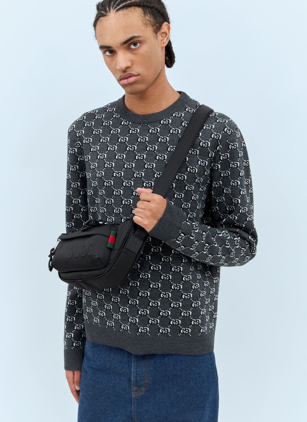 Gucci Embossed Logo Small Crossbody Bag
