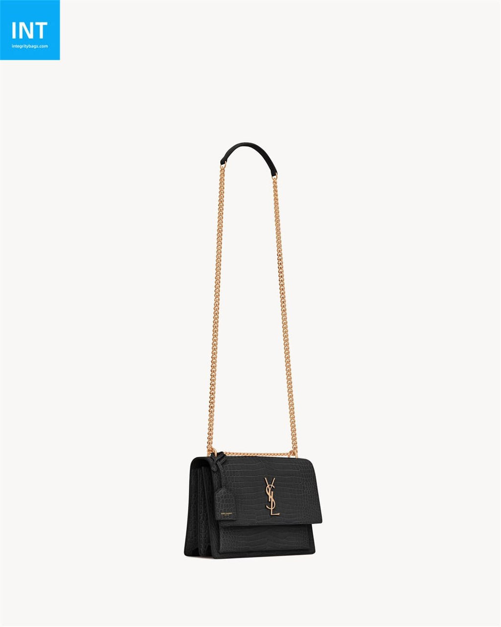 Saint Laurent SUNSET MEDIUM IN CROCODILE-EMBOSSED LEATHER