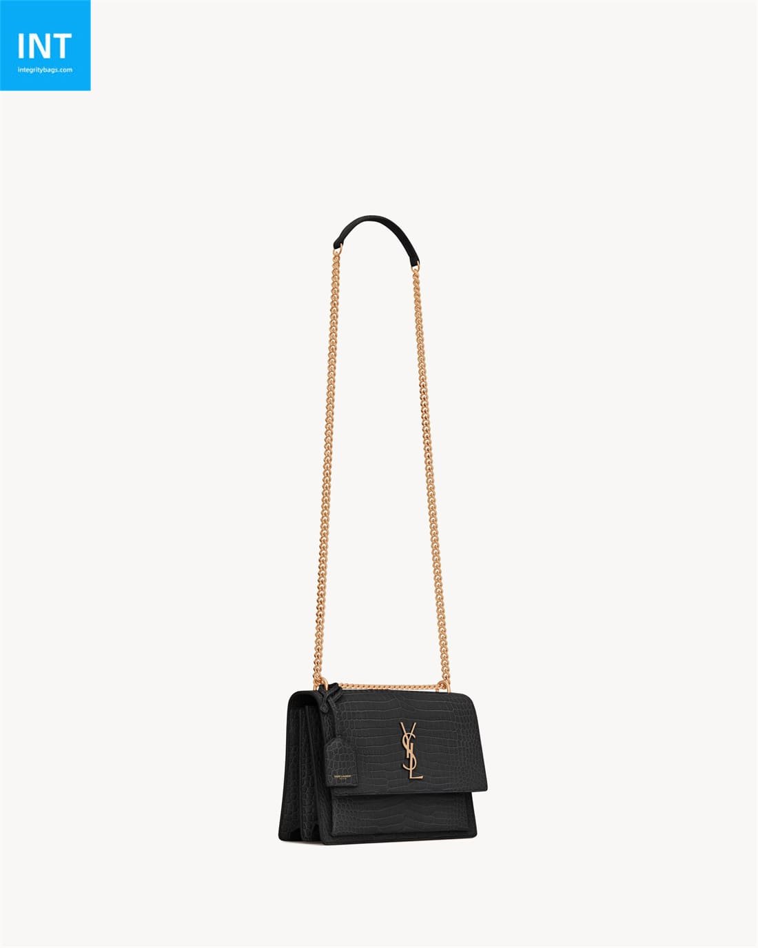 Saint Laurent SUNSET MEDIUM IN CROCODILE-EMBOSSED LEATHER