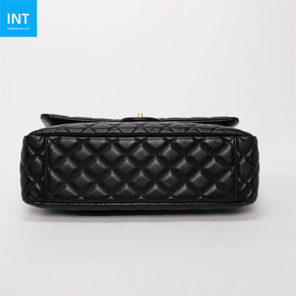 Chanel Black Quilted Caviar Small XXL Travel Flap Bag