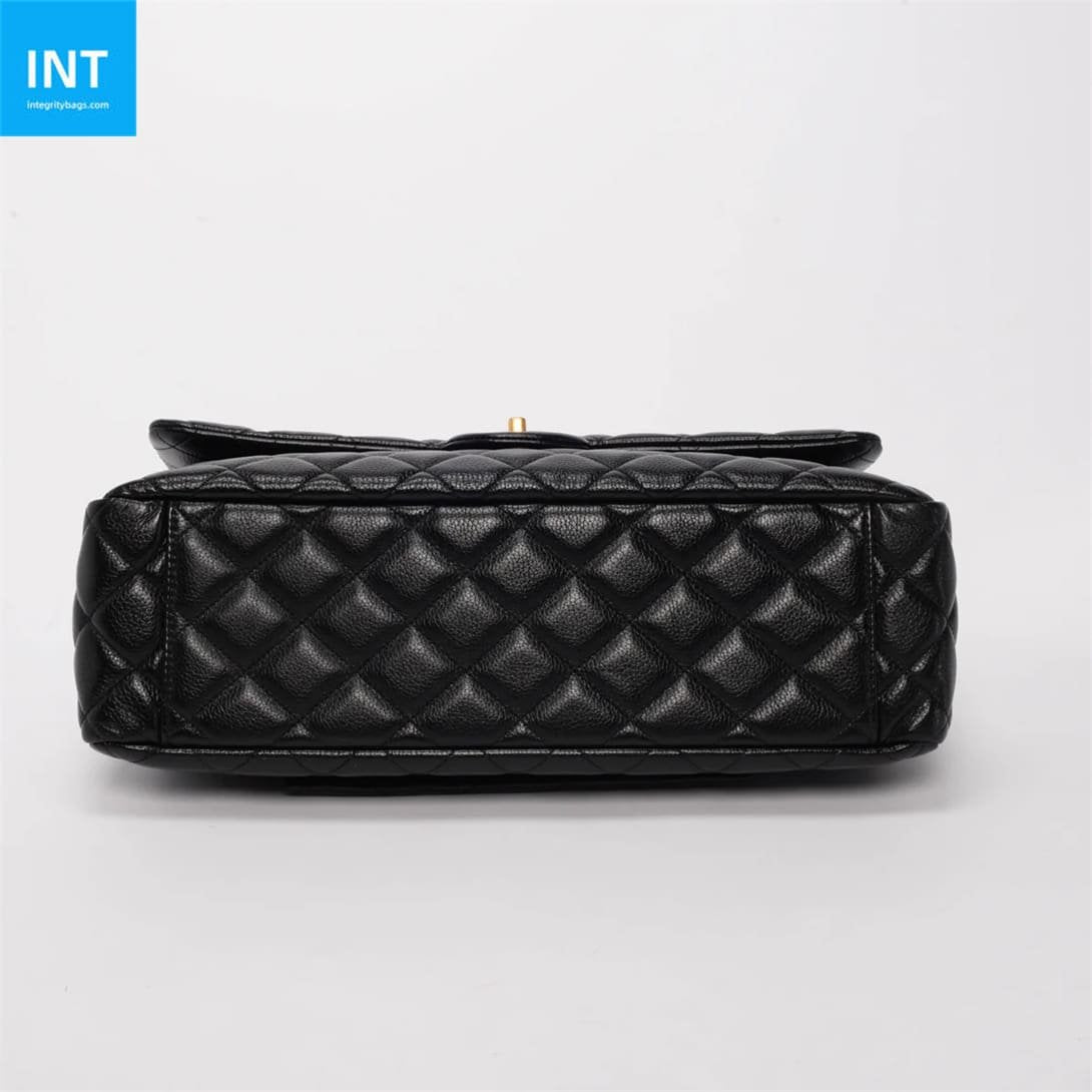 Chanel Black Quilted Caviar Small XXL Travel Flap Bag