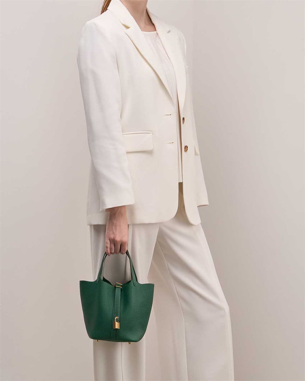 Hermès Picotin Verso 18 Taurillon Clémence / Swift Vert Moyen / Peppermint