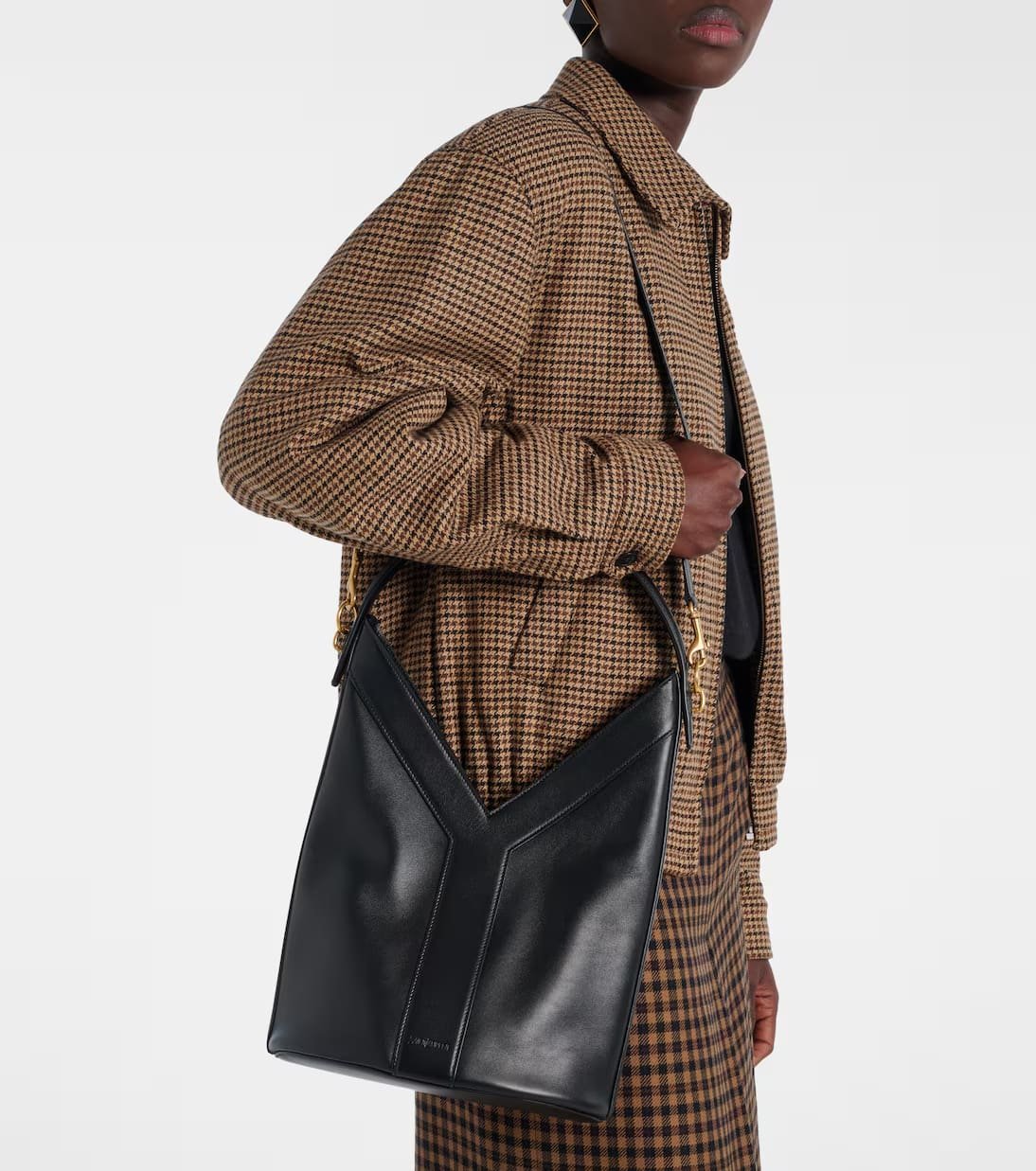 Saint Laurent Y top-handle bucket in leather