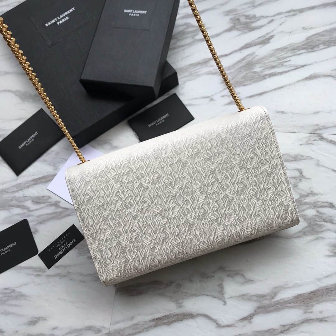 Saint Laurent  kate medium in grain de poudre embossed leather