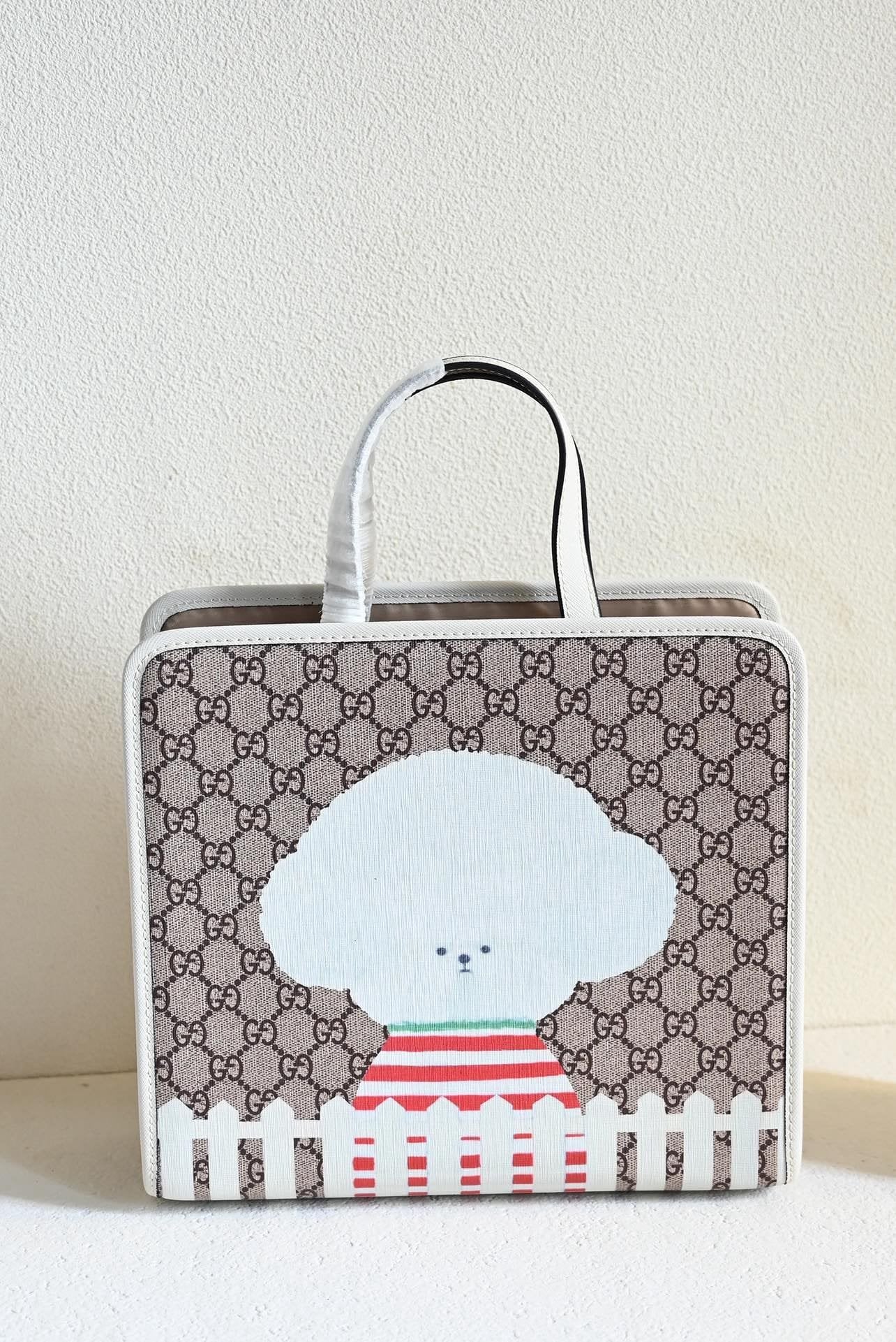 GUCCI CHILDREN’S DOG PRINT TOTE BAG