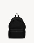 Saint Laurent City backpack in ECONYL®, smooth leather and nylon