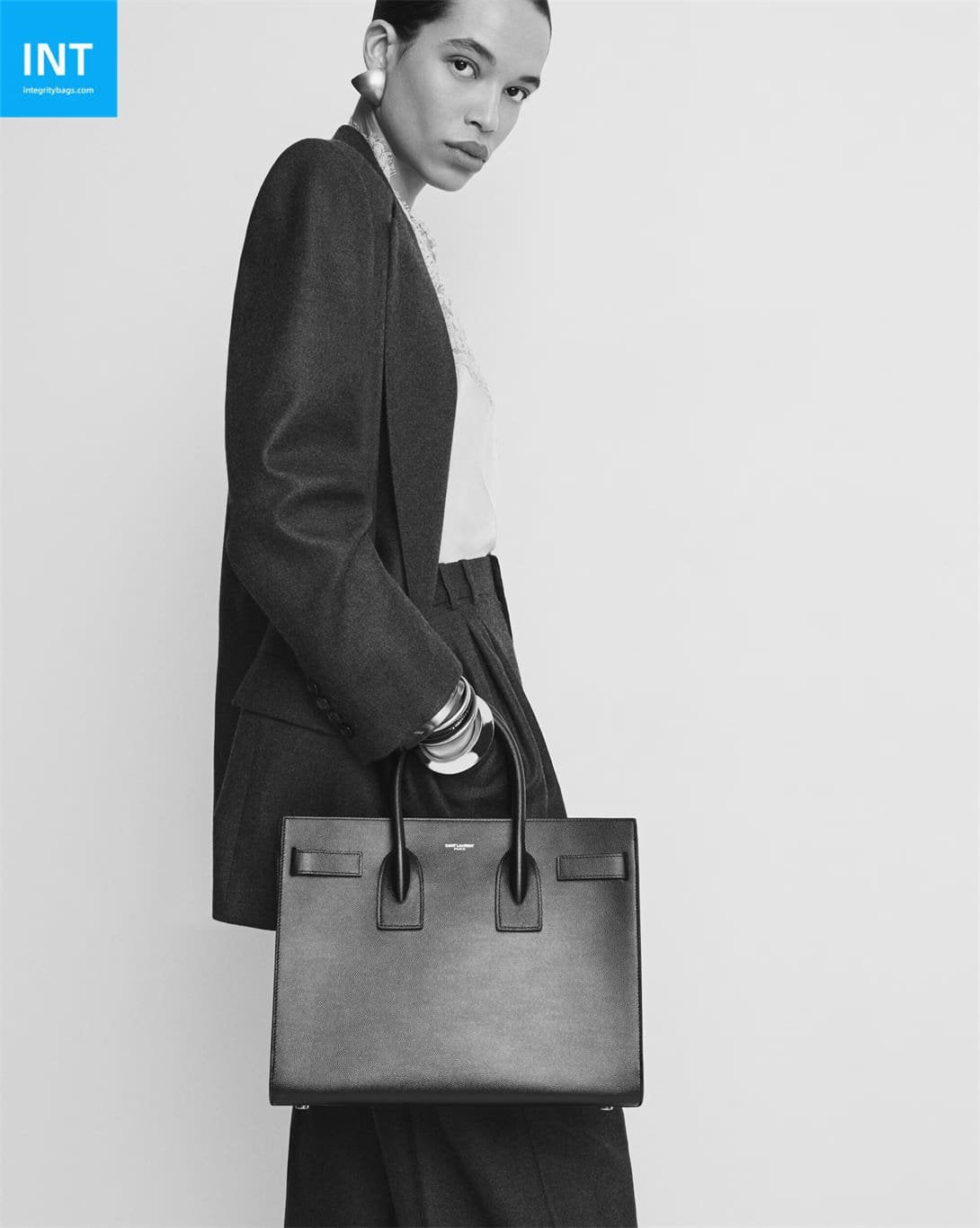 Saint Laurent Small SAC DE JOUR bag in grained leather
