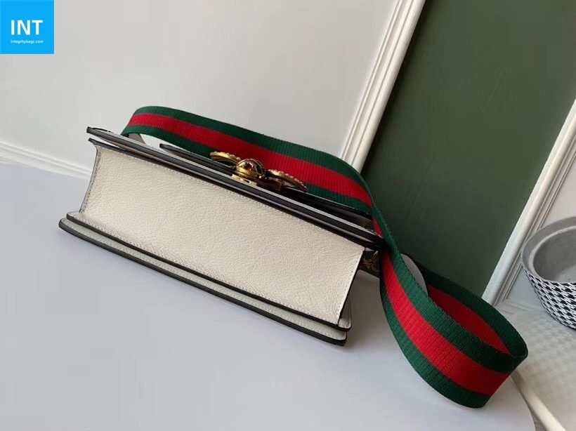 Gucci Queen Margaret Top Handle Bag GG Coated Canvas with Leather Small