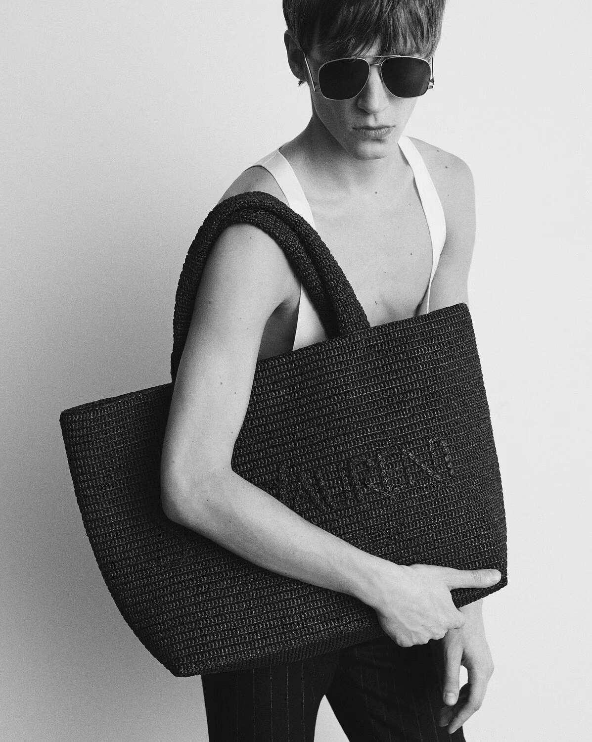 Saint Laurent SAINT LAURENT TOTE IN RAFFIA