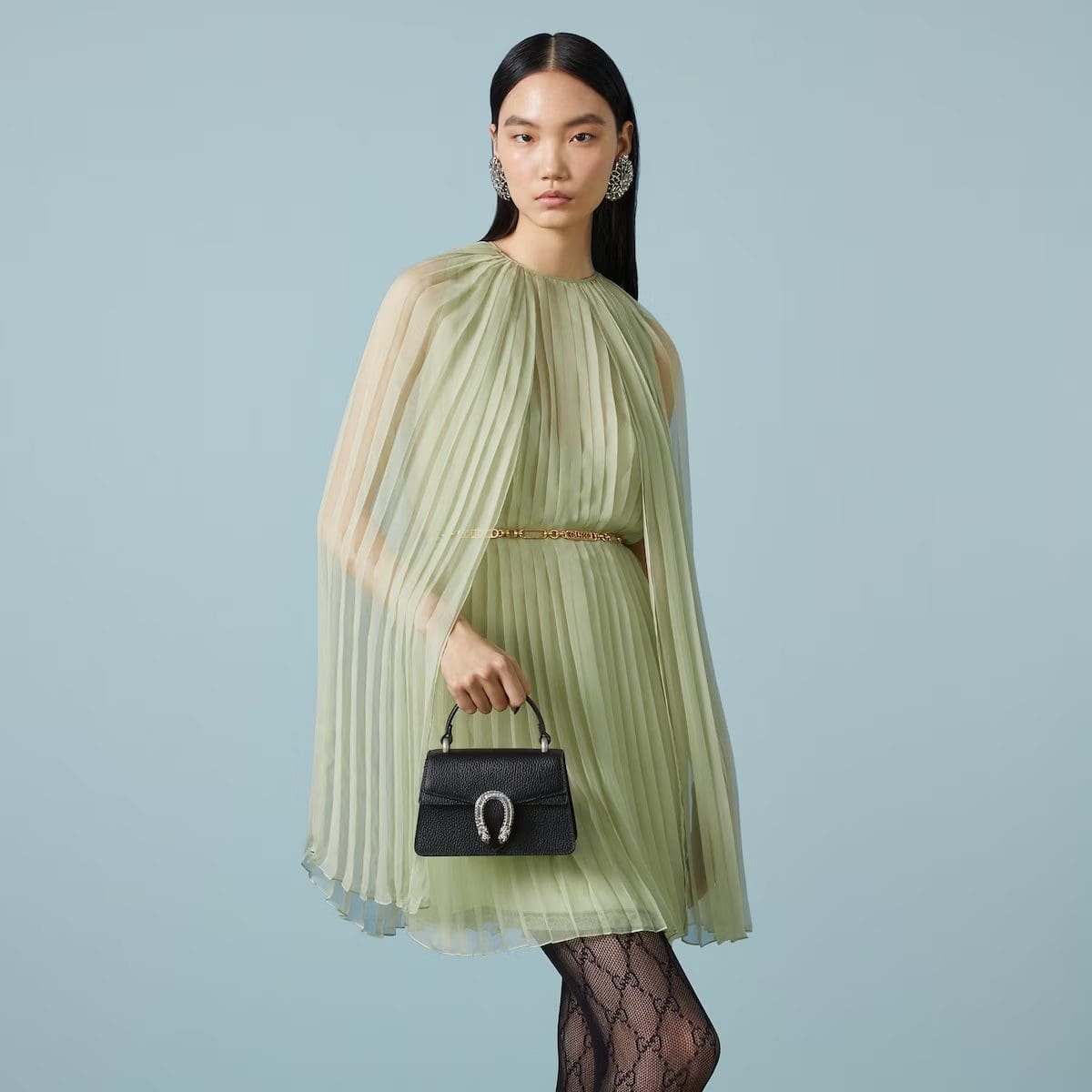 GUCCI DIONYSUS MINI TOP HANDLE BAG(black)