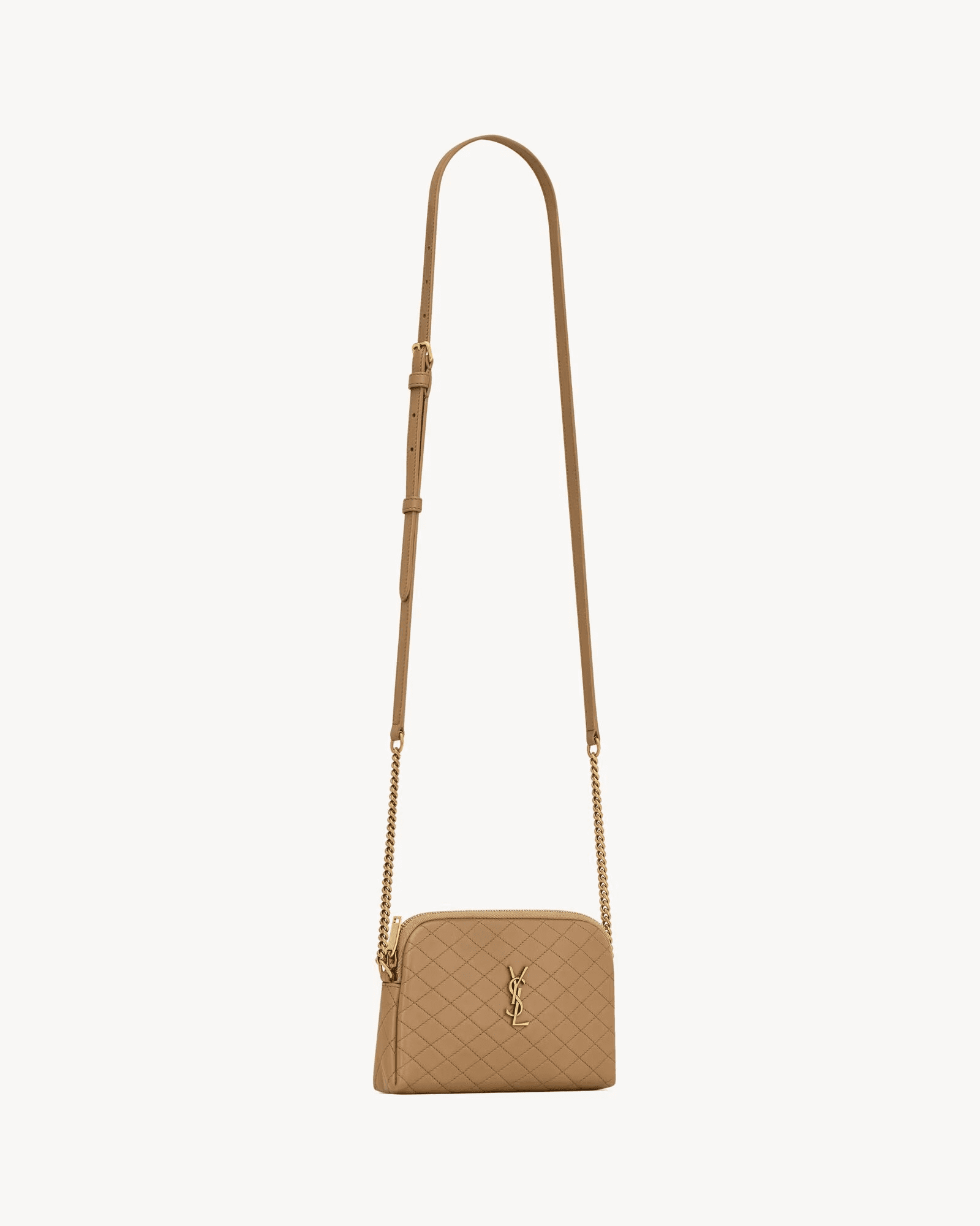 Saint Laurent GABY zipped pouch in quilted lambskin