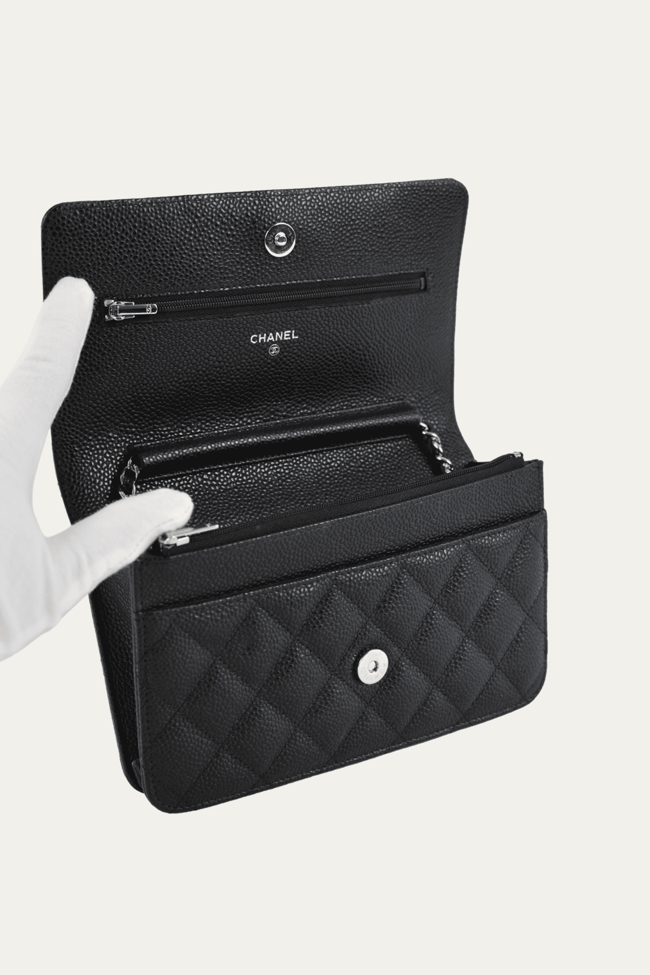 Chanel Wallet On Chain WOC Caviar