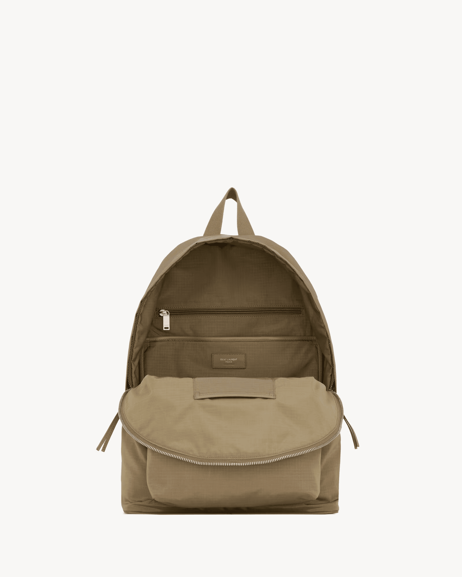 Saint Laurent CITY backpack in nylon ripstop and leather