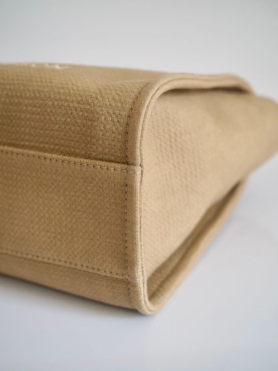 CHANEL Deauville Tote Small Beige Canvas