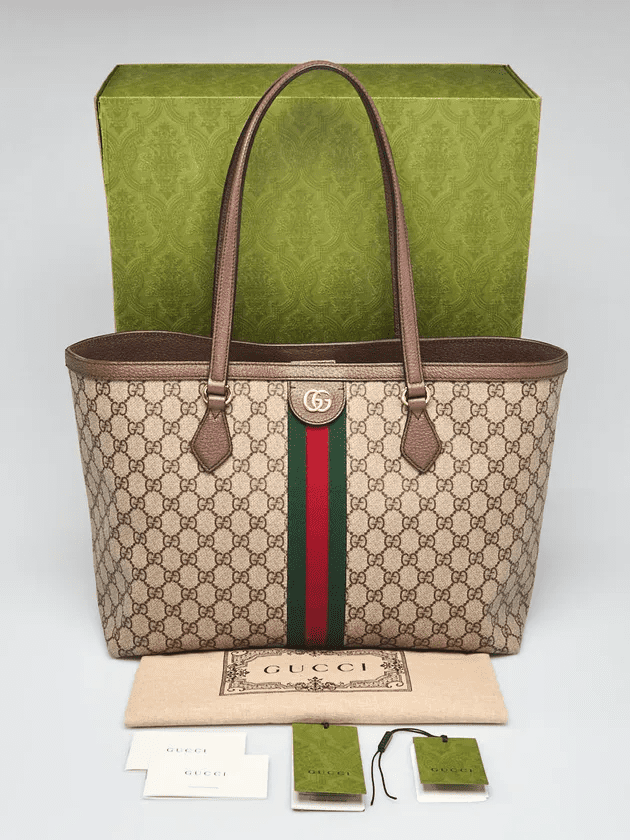 GUCCI OPHIDIA GG MEDIUM TOTE