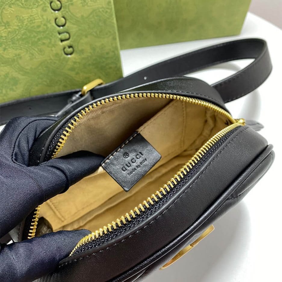 GUCCI Marmont Quilted Leather Belt Bag