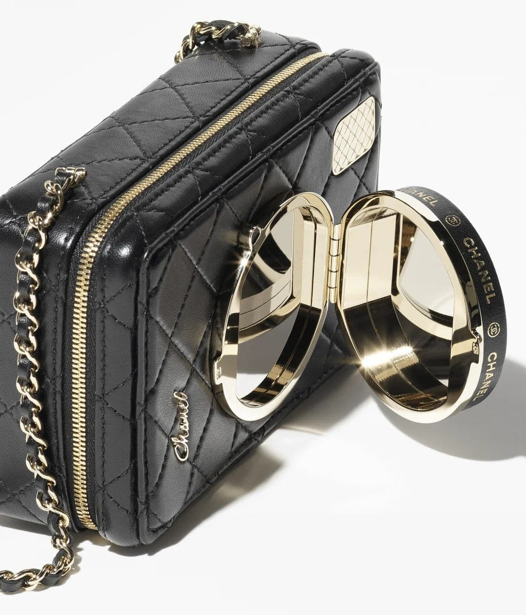 CHANEL CAMERA BAG Lambskin Black