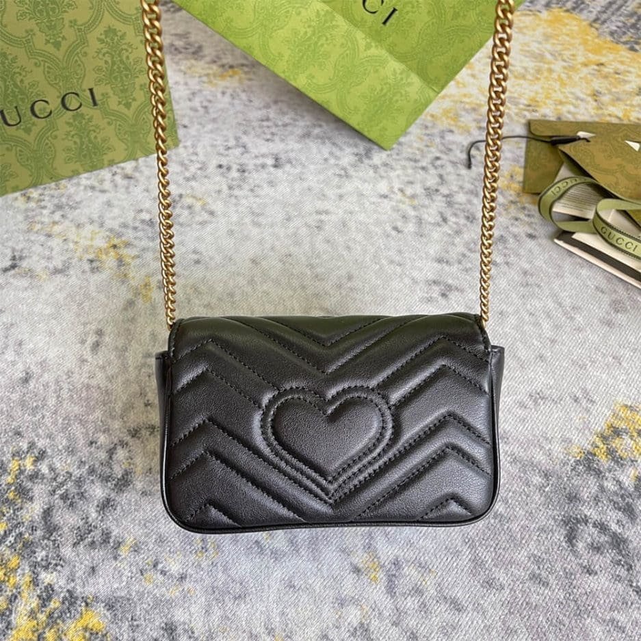 GUCCI Marmont matelasse leather super mini bag