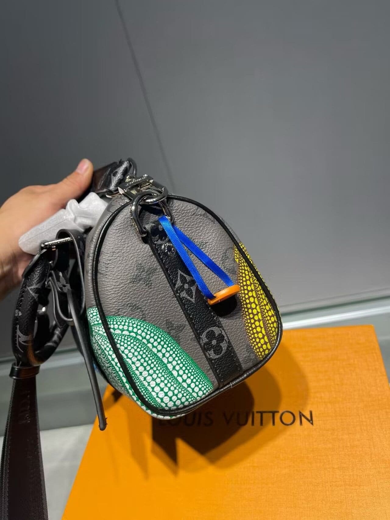 Louis Vuitton Kusama Reverse Monogram Eclipse Keepall 25