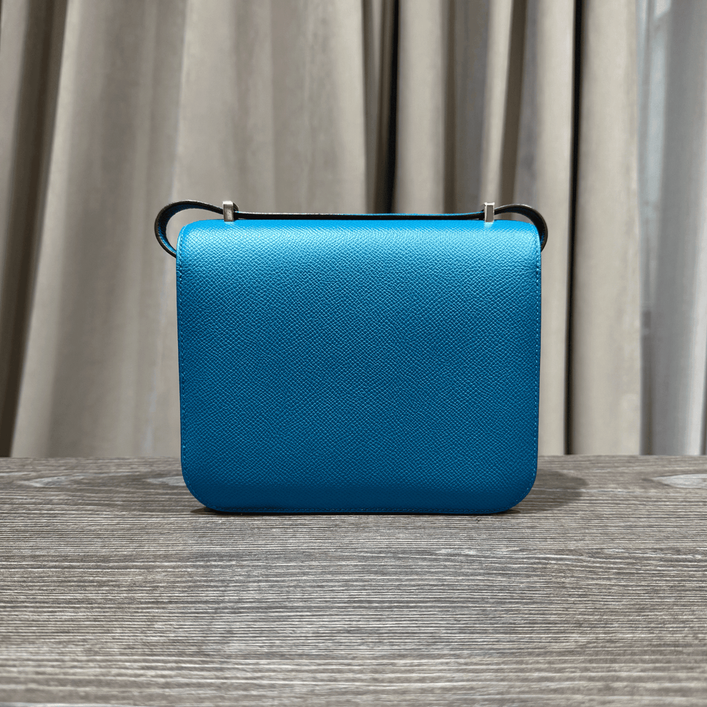 Hermès Bleu Izmir Constance 18 Epsom Palladium Hardware