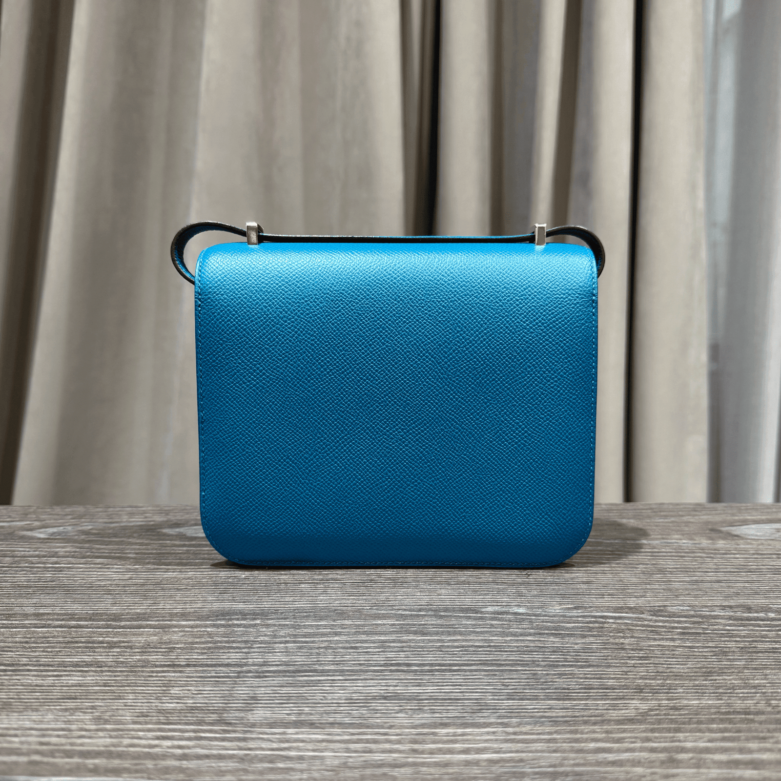 Hermès Bleu Izmir Constance 18 Epsom Palladium Hardware