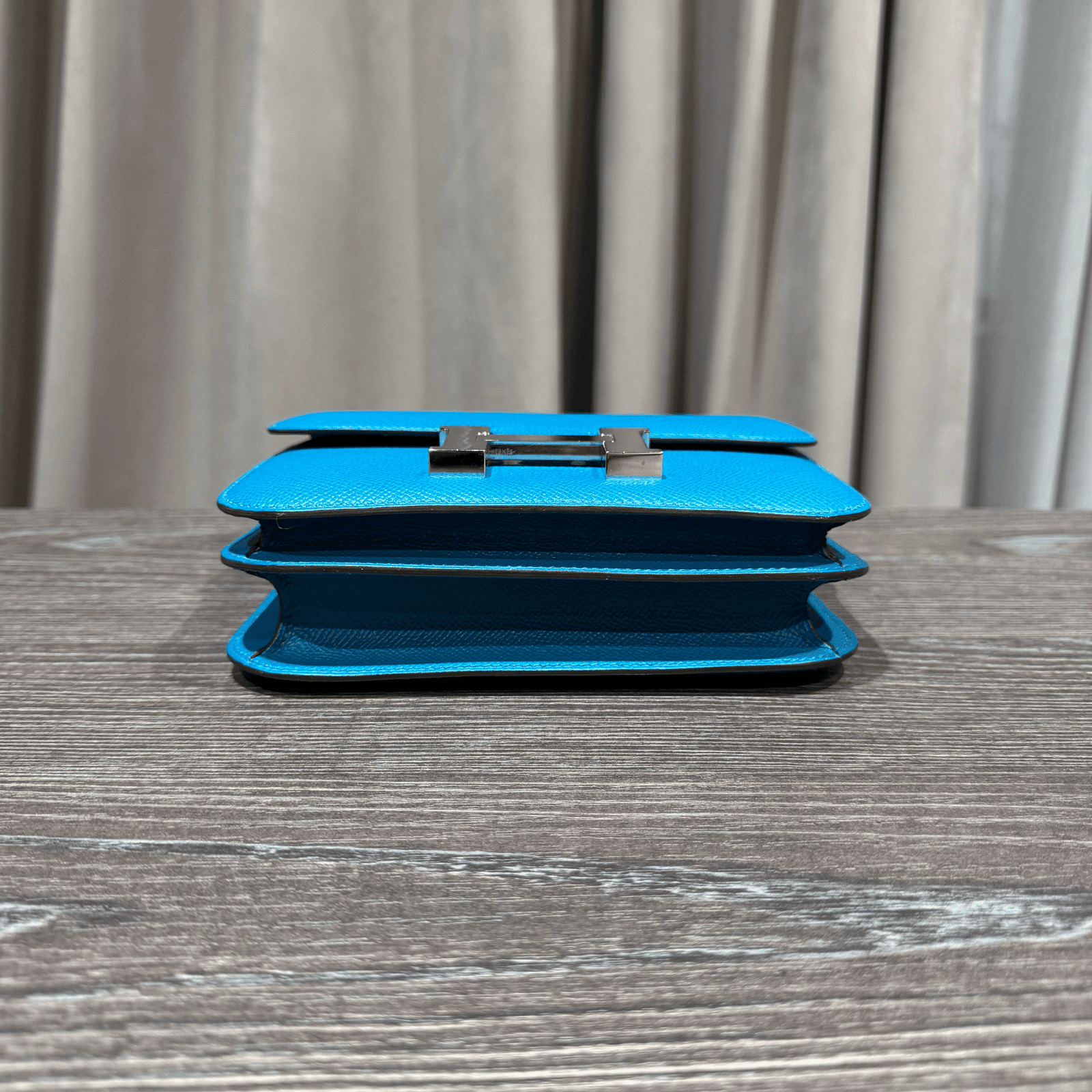Hermès Bleu Izmir Constance 18 Epsom Palladium Hardware